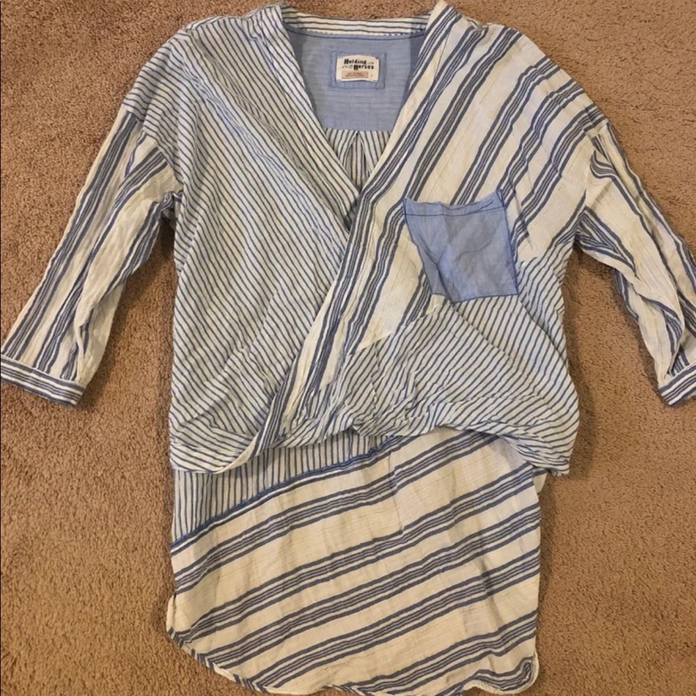 High Low Linen Top